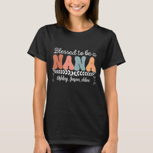 Personalised retro groovy nana  T-Shirt