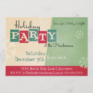 Personalised Retro Holiday Party Invitation