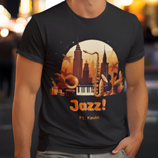 Personalised Retro Jazz city T-Shirt