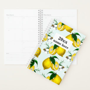 Personalised Retro Lemon Planner