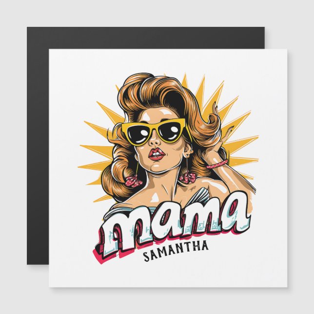 Personalised Retro  Mama Pop Art 1 (Front/Back)