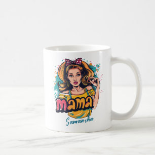 Personalised Retro  Mama Pop Art (10) Coffee Mug