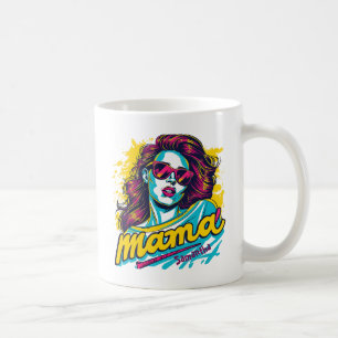 Personalised Retro Mama Pop Art (12) Coffee Mug
