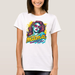 Personalised Retro  Mama Pop Art (12) T-Shirt