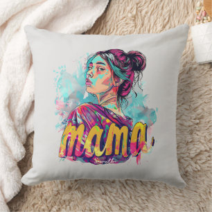 Personalised Retro Mama Pop Art (13) Cushion