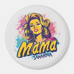 Personalised Retro Mama Pop Art (14) Magnet