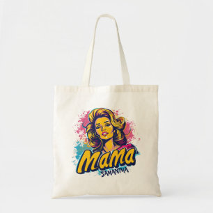 Personalised Retro  Mama Pop Art (14) Tote Bag
