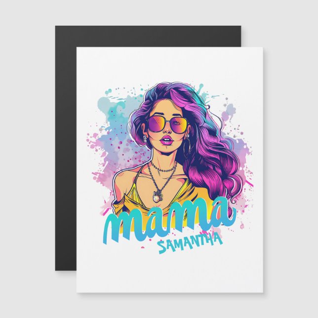 Personalised Retro  Mama Pop Art (15) (Front/Back)