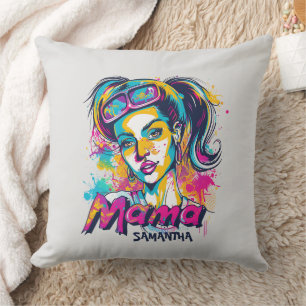 Personalised Retro Mama Pop Art (18) Cushion