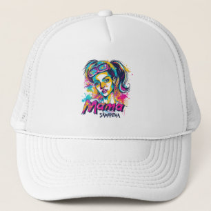 Personalised Retro Mama Pop Art (18) Trucker Hat