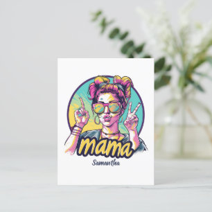 Personalised Retro  Mama Pop Art (19) Postcard
