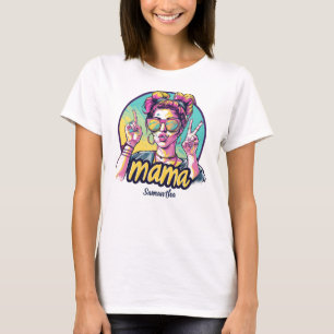 Personalised Retro Mama Pop Art (19) T-Shirt