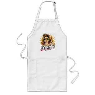 Personalised Retro  Mama Pop Art 1 Long Apron