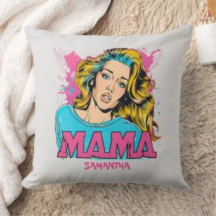 Personalised Retro  Mama Pop Art (20) Cushion