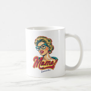 Personalised Retro  Mama Pop Art 2 Coffee Mug