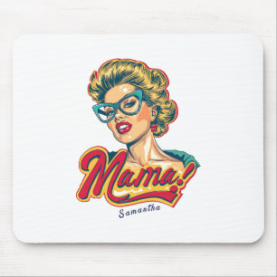 Personalised Retro  Mama Pop Art 2 Mouse Mat