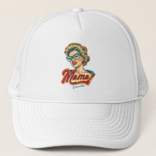 Personalised Retro  Mama Pop Art 2 Trucker Hat
