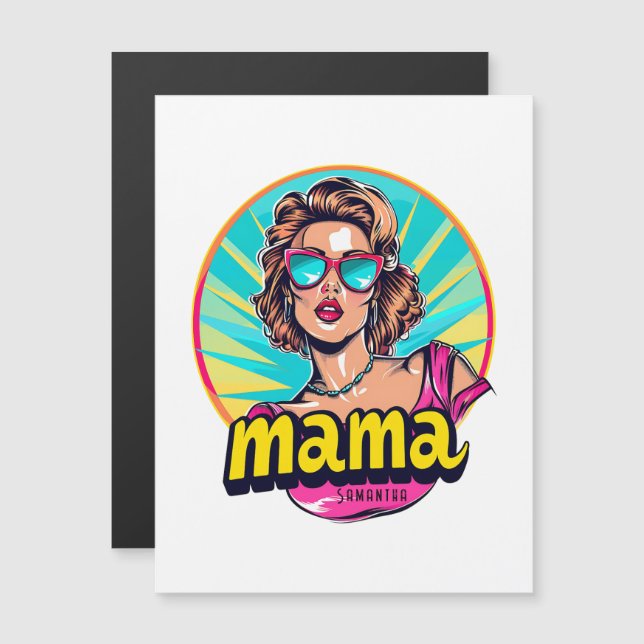 Personalised Retro  Mama Pop Art (3) (Front/Back)