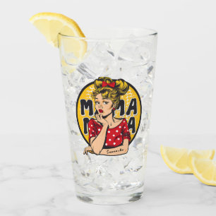 Personalised Retro  Mama Pop Art (4) Glass