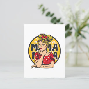 Personalised Retro Mama Pop Art (4) Postcard