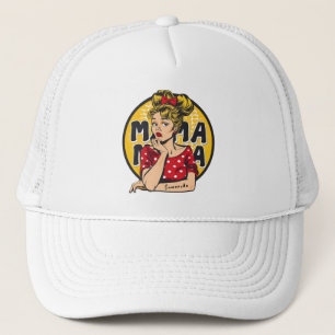 Personalised Retro Mama Pop Art (4) Trucker Hat