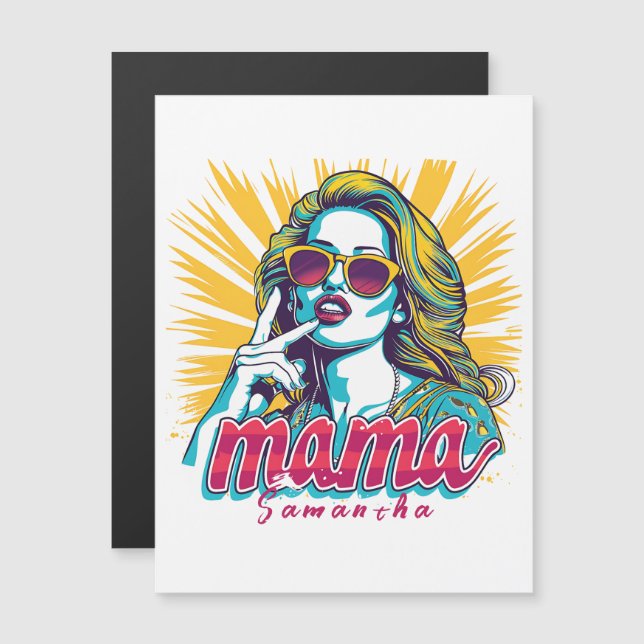 Personalised Retro  Mama Pop Art (5) (Front/Back)