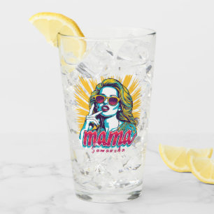 Personalised Retro  Mama Pop Art (5) Glass