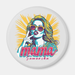 Personalised Retro Mama Pop Art (5) Magnet