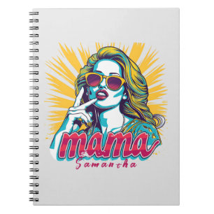 Personalised Retro Mama Pop Art (5) Notebook