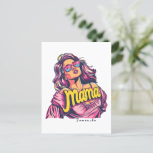 Personalised Retro Mama Pop Art (6) Postcard