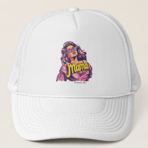 Personalised Retro  Mama Pop Art (6) Trucker Hat