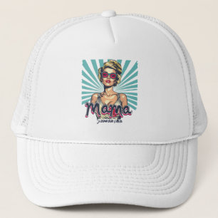 Personalised Retro Mama Pop Art (7) Trucker Hat