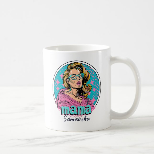 Personalised Retro  Mama Pop Art (8) Coffee Mug (Right)
