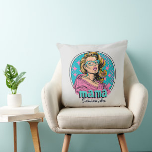 Personalised Retro Mama Pop Art (8) Cushion