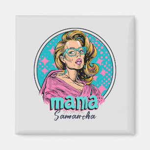 Personalised Retro Mama Pop Art (8) Magnet