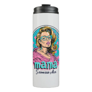 Personalised Retro Mama Pop Art (8) Thermal Tumbler