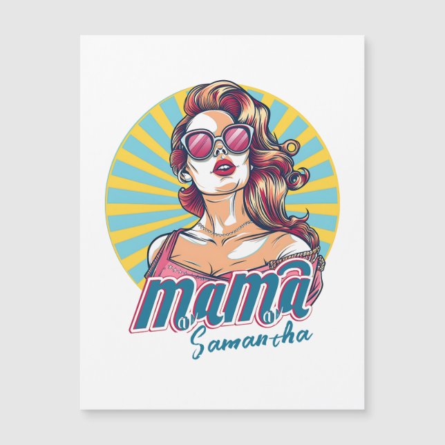 Personalised Retro  Mama Pop Art (9) (Front)
