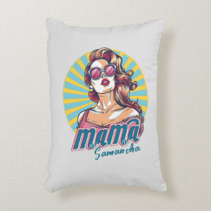 Personalised Retro Mama Pop Art (9) Decorative Cushion