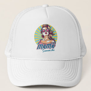 Personalised Retro  Mama Pop Art (9) Trucker Hat