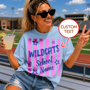 Personalised Retro Mascot School Spirit Team Shirt