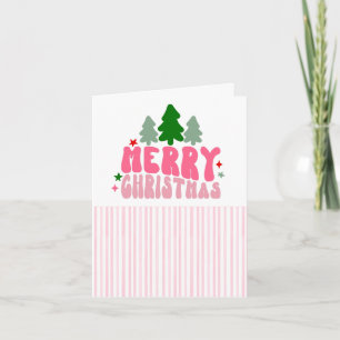 Personalised Retro Merry Christmas Holiday Card