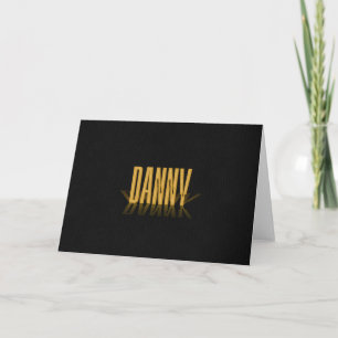 Personalised Retro Movie Poster Danny Gold Holiday Card