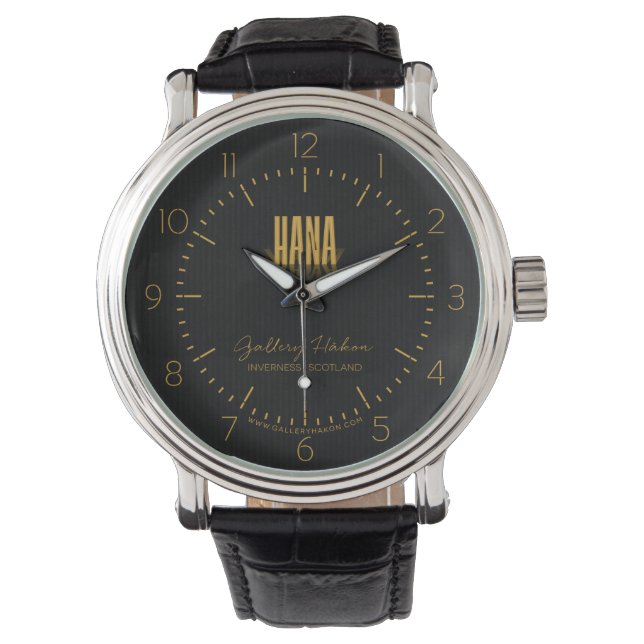 Personalised Retro Movie Poster Hana Gold Watch (Front)