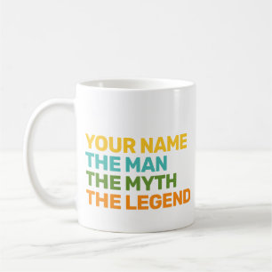 Personalised Retro Name The Man The Myth  Coffee Mug