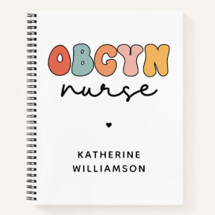 Personalised Retro OBGYN Nurse Notebook