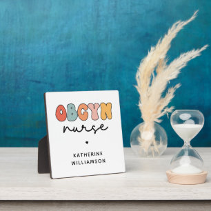 Personalised Retro OBGYN Nurse Plaque