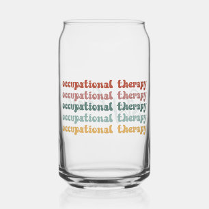 Personalised Retro OT Occupational Therapy OT Can Glass