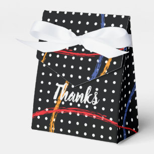 Personalised Retro Paint Splatter and Dots Favour Box