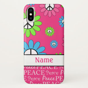 Personalised Retro Peace Sign iPod Touch Case