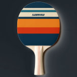 Personalised Retro  Ping Pong Paddle<br><div class="desc">Elevate your ping pong game with our Retro Personalised Playing Cards a unique accessory that combines vintage charm with modern personalisation. Featuring a customisable name or initials and a timeless retro colour palette.</div>